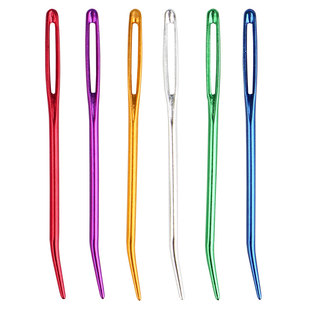 手工编织钩织铝合金玩偶大眼缝合针大鼻子粗衣针钩针衣服毛线弯头