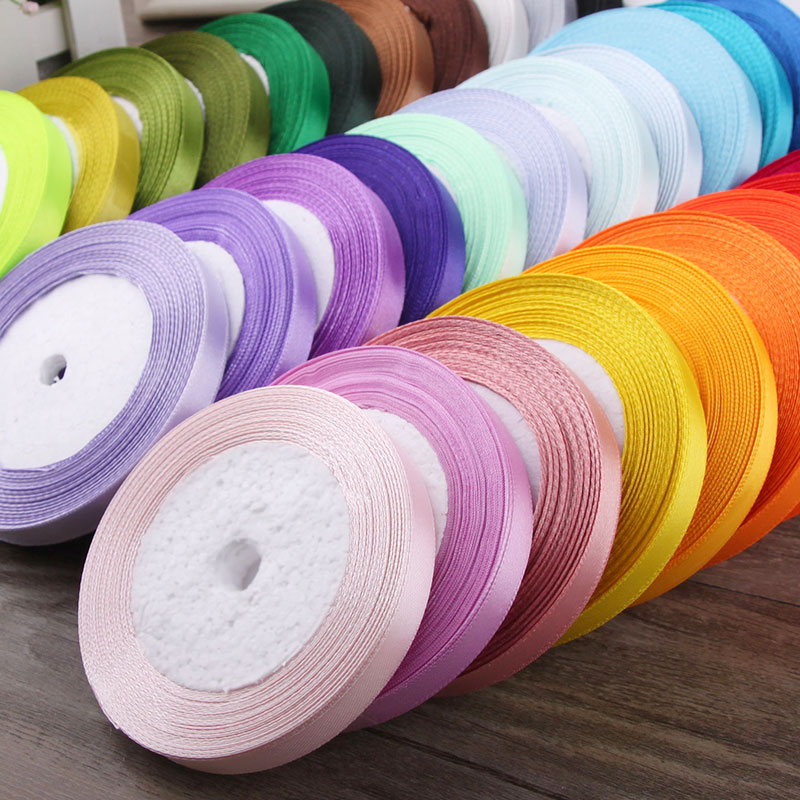 10mm宽缎带红织带布料绸带1cm米包装编发带细丝带头饰发饰彩带