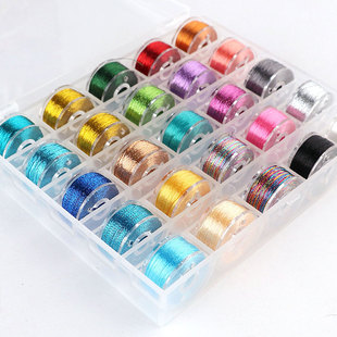 手工缝纫机用绣花珠银丝光线编织绳法式绣线十字材料彩色金属刺绣