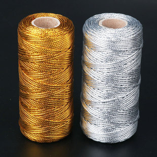 金线金丝吊牌挂绳灯具卡片加粗1.5mm扁绑海参银色绳子卡片葱丝线