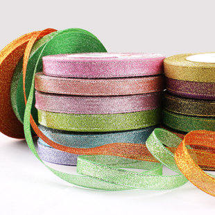 10mm金葱带金色丝带礼品包装彩带彩葱织带喜糖包扎装饰绸带礼物