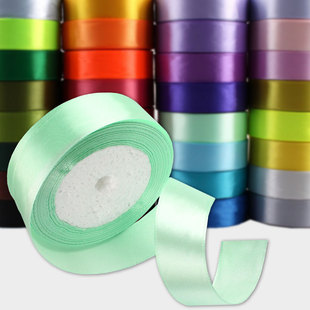 2.5cm宽丝带打包头饰飘彩缎带装饰蝴蝶结蛋糕盒礼物包装绳绸布条