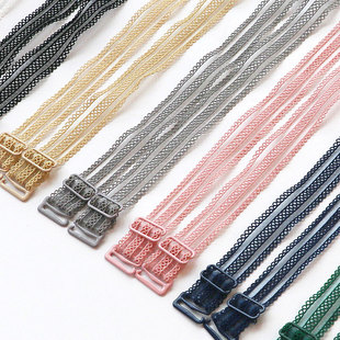 欧根纱花边内衣肩带文胸带子双肩花朵胸罩带蕾丝隐形女性感美肩