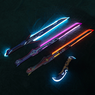 发光瓦罗兰特武器模型无畏契约刀剑COS道具兔刀战刀玩具未开刃