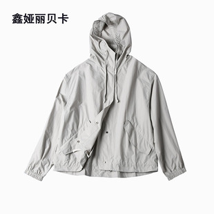 丽贝卡MR25023 夏季新款连帽休闲款透气时尚彩色防晒外套女上衣