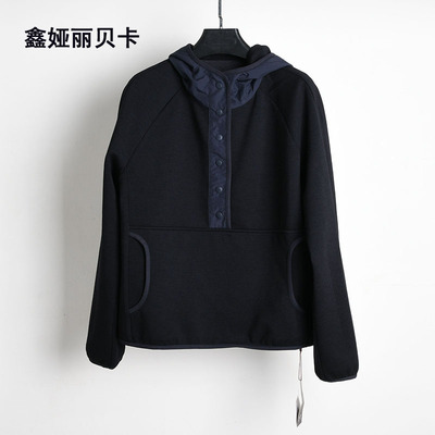 鑫娅丽贝卡厚实显瘦毛料女士帽衫