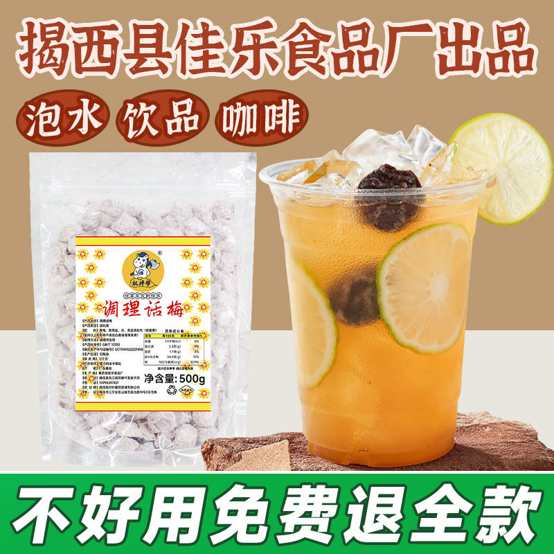 冲泡话梅500g老盐海盐话梅柠檬茶汽泡美式专用上台湾庄调理咸话梅