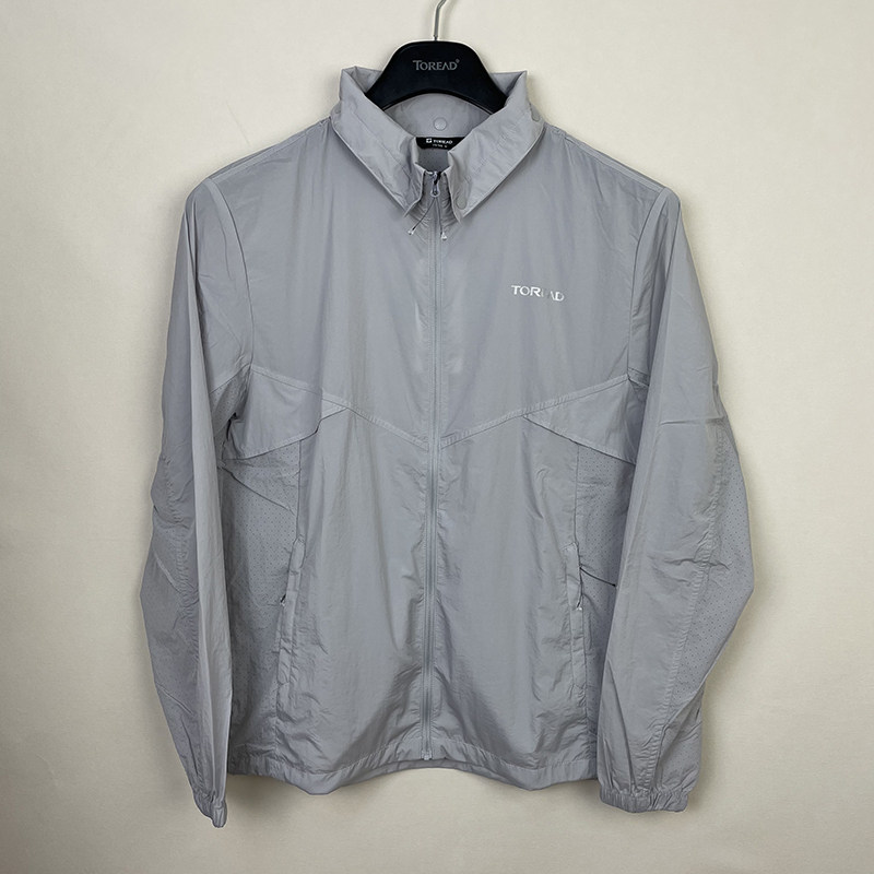 探路者防晒衣男 24春夏户外UPF50+帽可收纳凉感皮肤衣TAZZBM81706