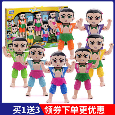 爆丸七兄弟变形机器人葫芦娃玩具
