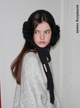 郑佰万 鬼马少女！咸感俏皮灯芯绒保暖防风耳暖冬季新款绑带耳罩