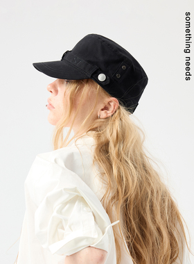 郑佰万 复古平顶帽女春秋高级感个性时髦百搭马术帽子出片报童帽