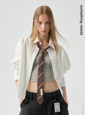 郑佰万 ROSE同款时髦条纹领带女韩系百搭高级感系脖领巾装饰潮酷