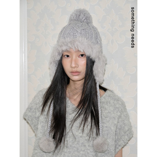 时尚邪修！冬季毛绒绒针织雷锋帽