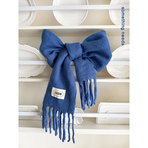 柔软蓬松多色百搭流苏马海毛围巾