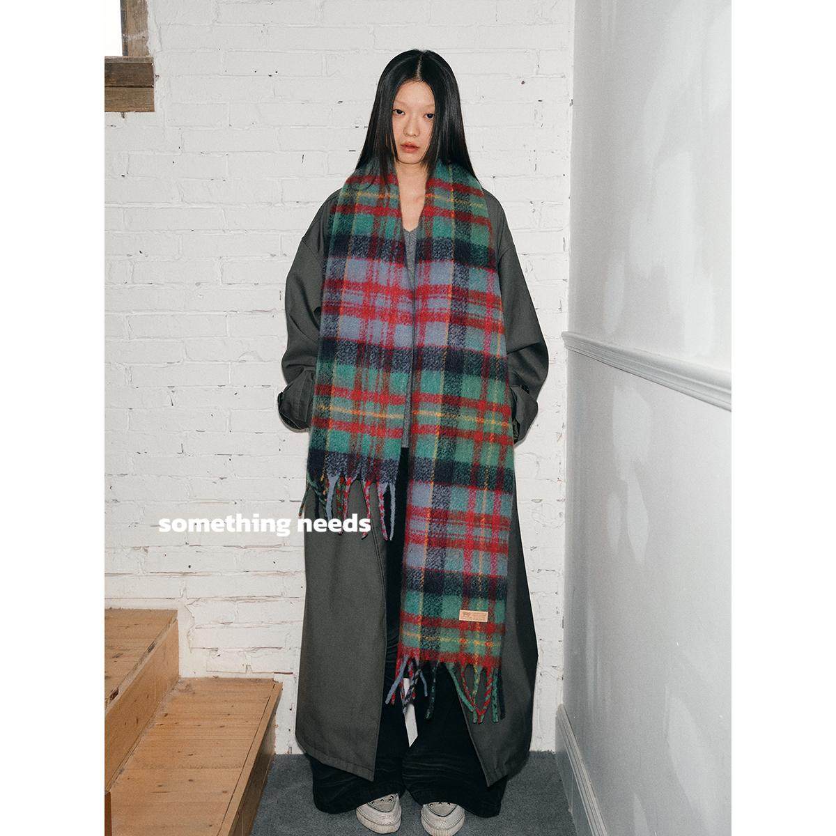 郑佰万 英伦感羊毛格子围巾女冬季披肩彩虹格保暖流苏马海毛围脖,服饰配件/皮带/帽子/围巾,围巾/丝巾/披肩,淘宝优惠券,粉丝福利购,淘宝优惠卷