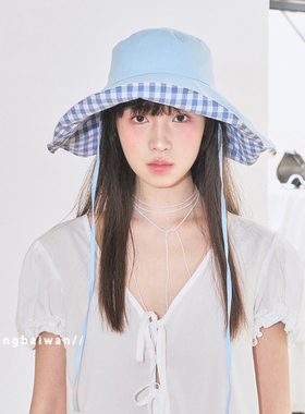 chao轻渔夫帽子女夏季柔软防晒田园防紫外线百搭双面出游盆帽遮阳