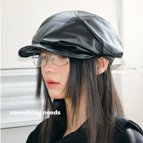 韩系小众高级感贝雷帽女不规则