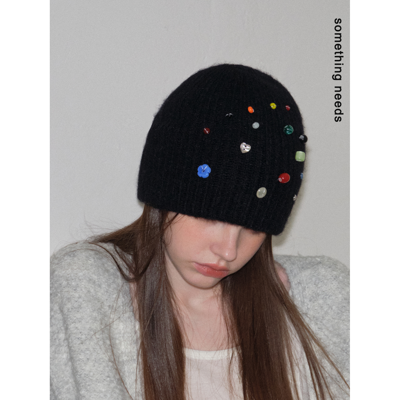 童趣限定手工串珠毛线帽冬季保暖