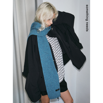 郑佰万时尚花纱100%羊毛围巾女