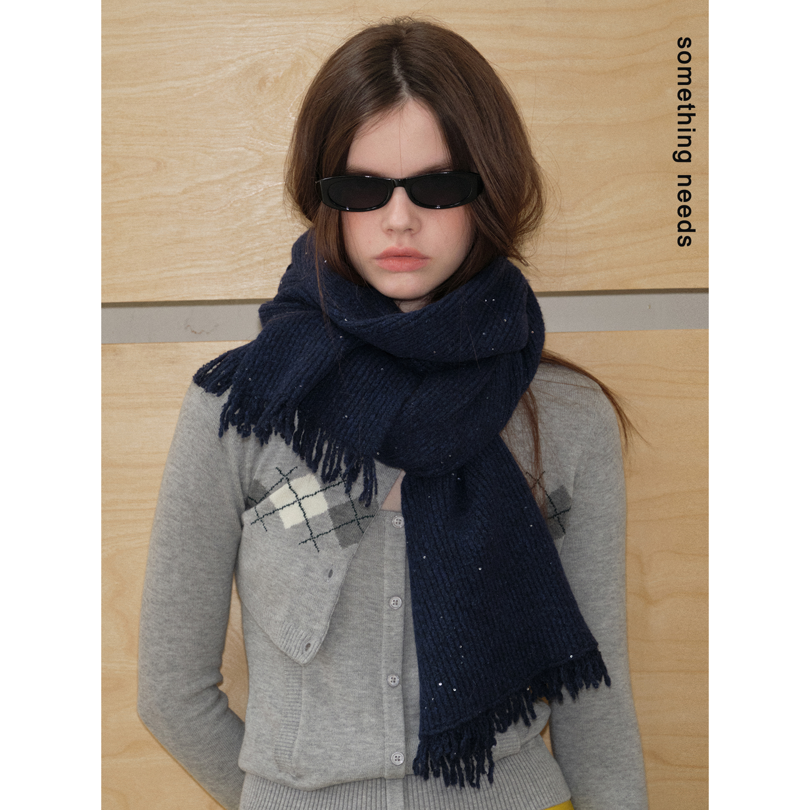 亮闪闪！氛围感保暖针织围脖