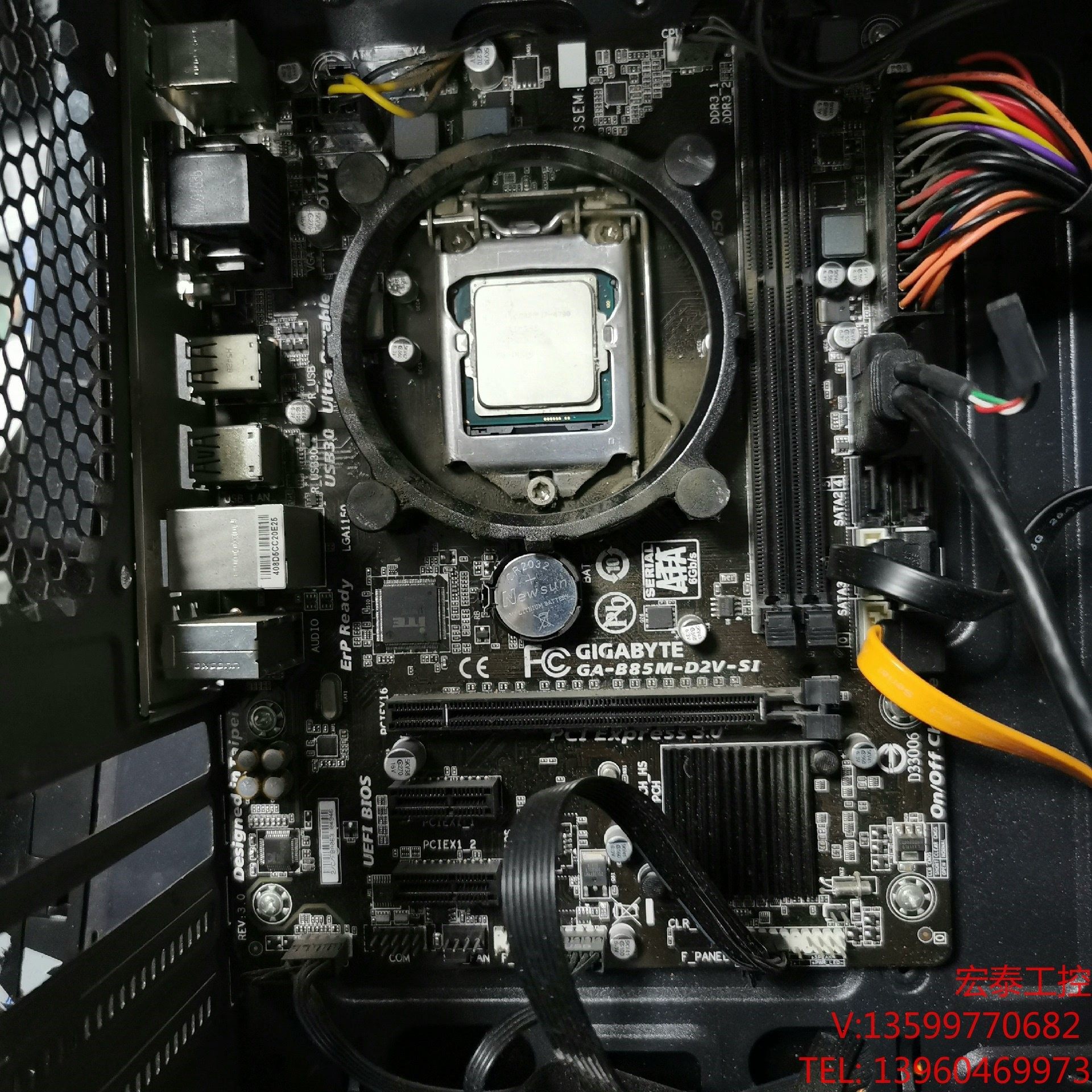 ga-b85m-d2v-si 技嘉,拆机,带挡板.功能正常