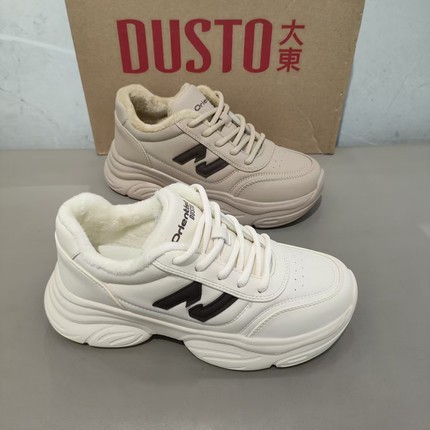 大东加绒老爹鞋女2025冬季新款时尚休闲运动鞋舒适轻巧百搭鞋1303