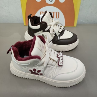 大东加绒儿童鞋2025冬季新款时尚男女童运动鞋舒适轻巧童鞋1222