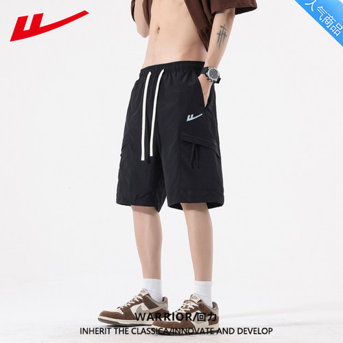 回力冰丝工装短裤夏季潮流宽松