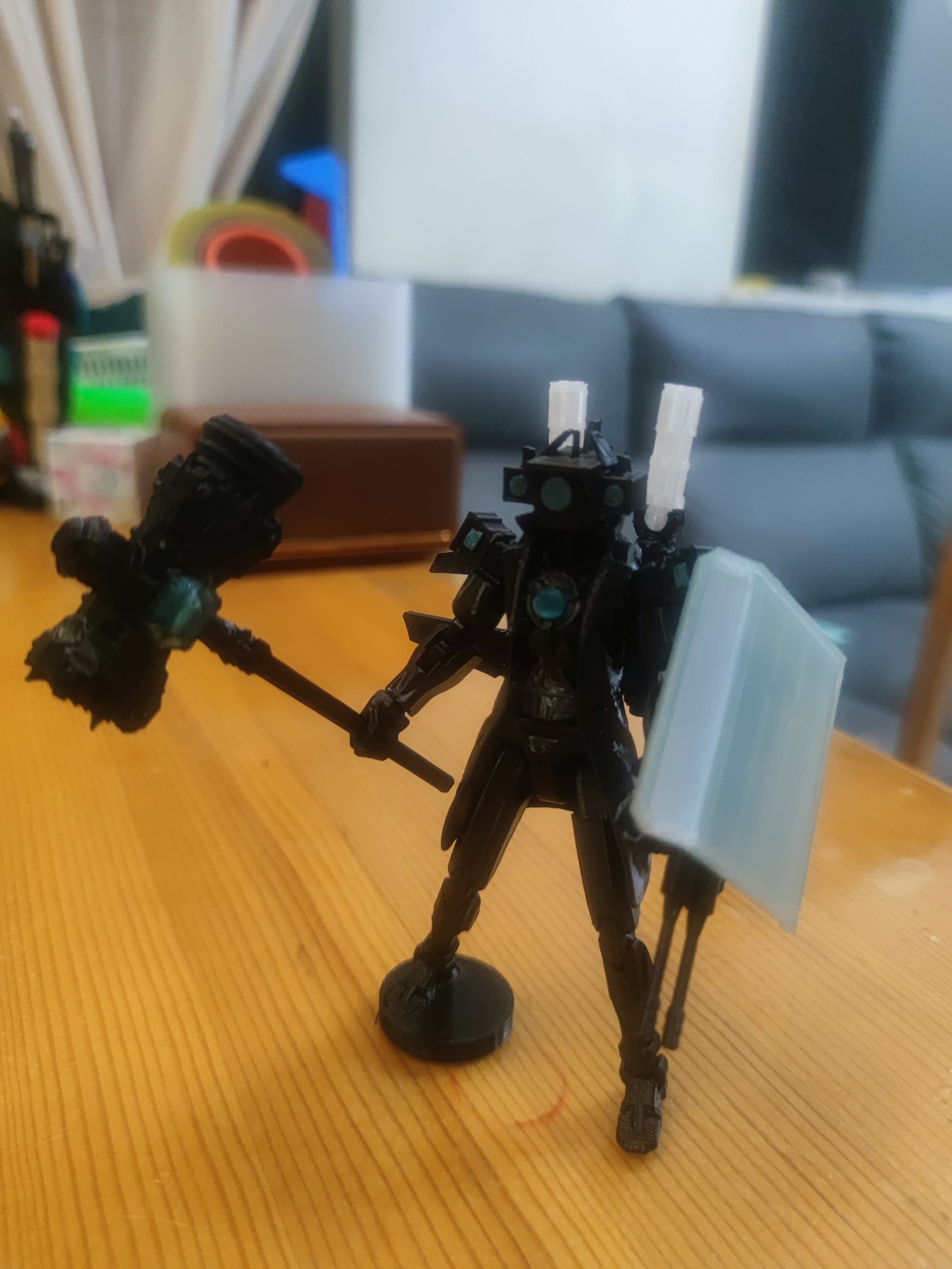 黑武器 泰坦监控人 全身可动 更多武器 送底座 3d打印玩具