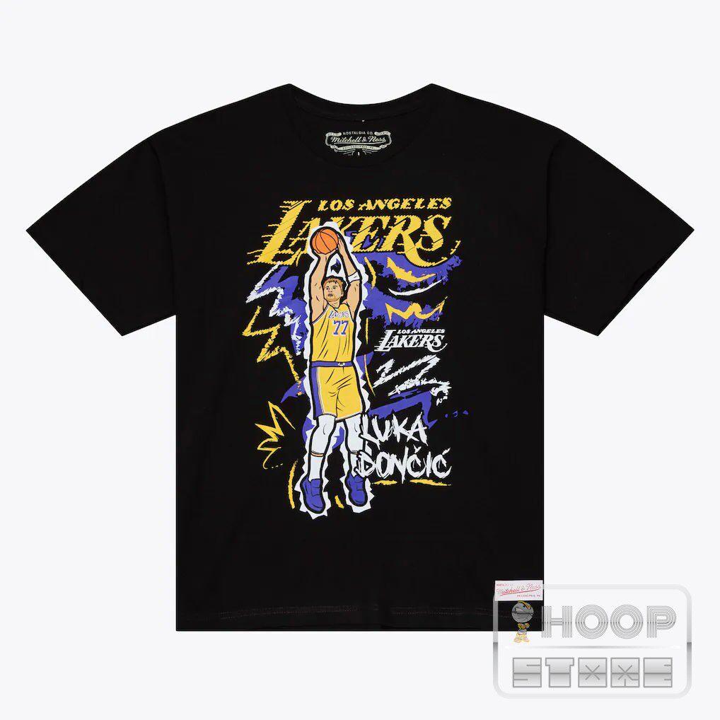 美国代购 Mitchell&Ness 东契奇 短袖运动T恤 湖人队服  涂鸦