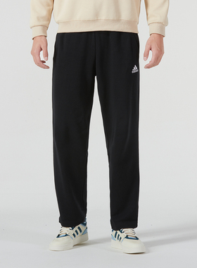 阿迪达斯秋冬宽松男子裤子休闲长裤卫裤跑步训练直筒运动裤IC9425