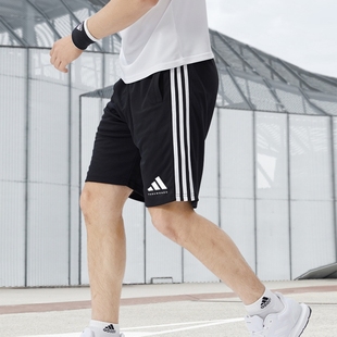 阿迪达斯五分裤男2025新款夏季速干透气运动休闲短裤S21ATMSH2-BW