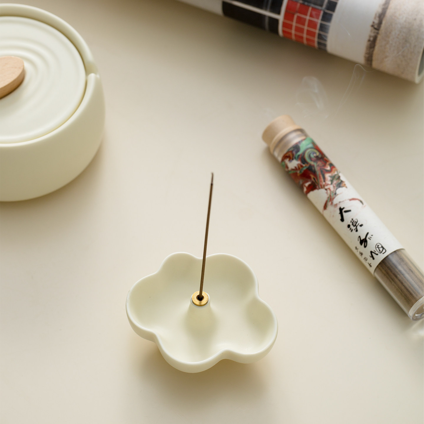 禅意新中式陶瓷精致香盘插香茶室家用室内熏香炉线香托简约高级感,家居饰品,香托/香盘/香座/香插,淘宝优惠券,粉丝福利购,淘宝优惠卷