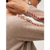 Trims 野裁 「港口缩影」 Wild 羊毛手工缝线撞色百搭针织衫 毛衣