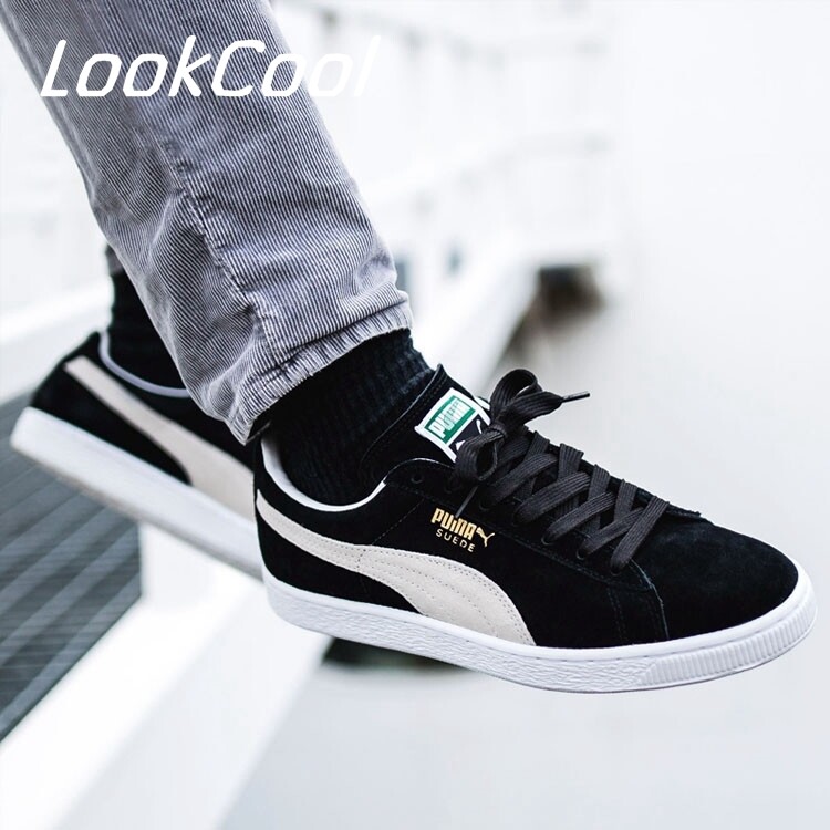 puma suede classic彪马男女黑白休闲板鞋352634-03-01-374915-01