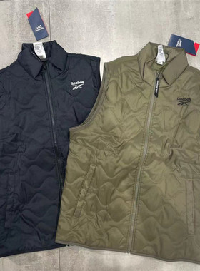 Reebok锐步Outwear男士休闲保暖秋冬夹棉背心马甲GR8931/GU5739
