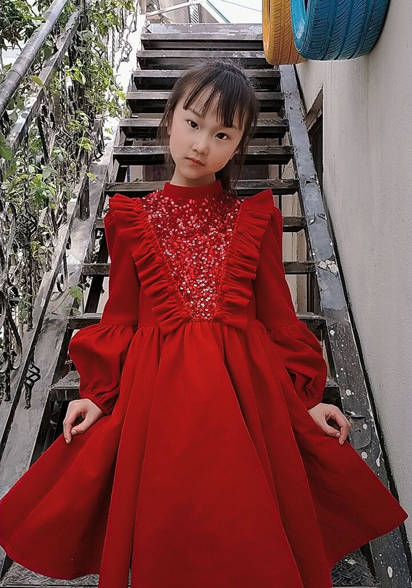 名媛儿童礼服公主裙蓬蓬纱女童钢琴演出服花童小主持人晚礼服生日