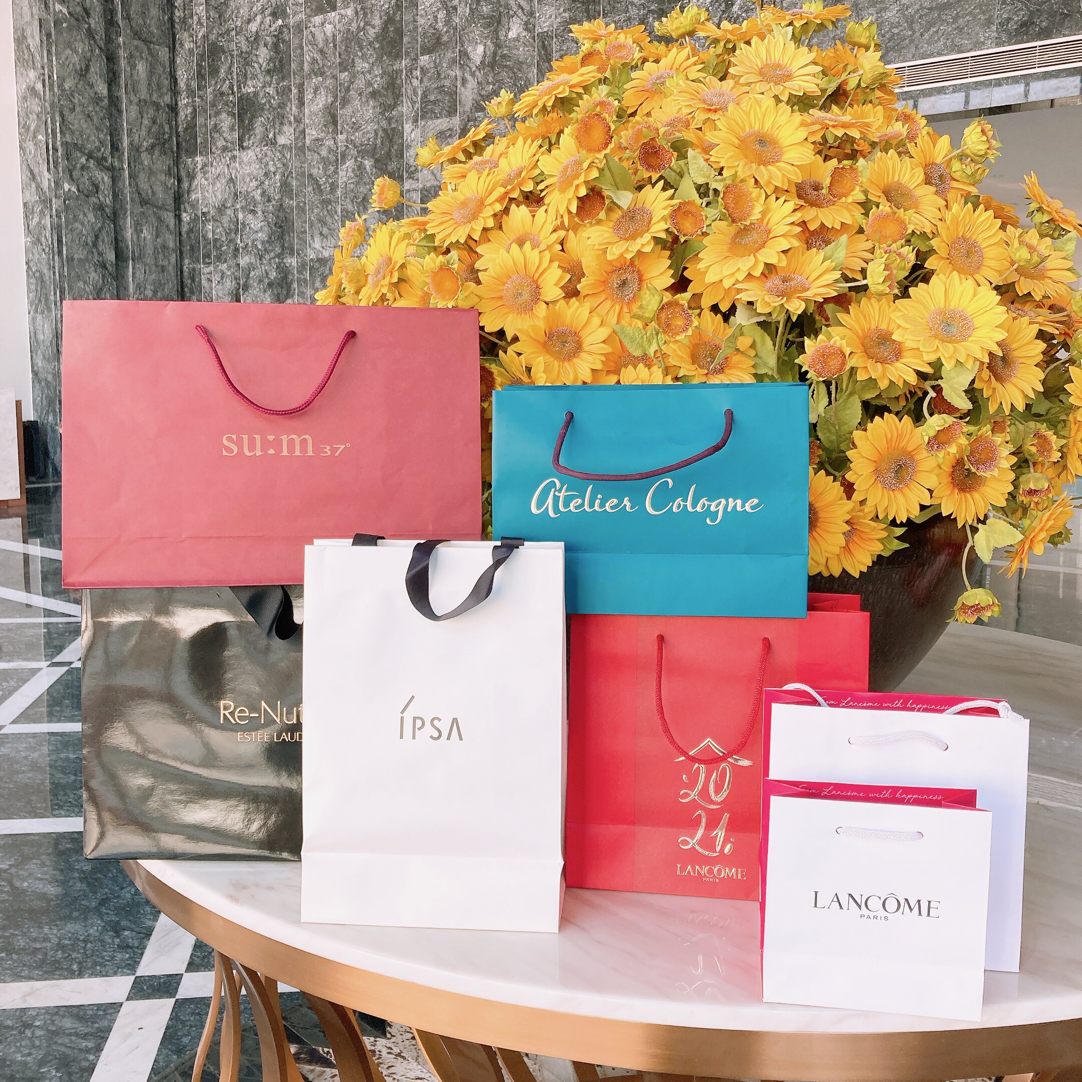 大牌护肤品兰蔻纸袋手提袋包装袋精美礼品袋 纸质手提袋