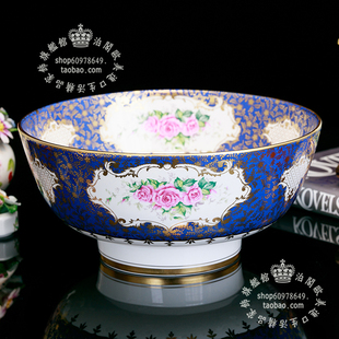 2006 皇家玫瑰骨瓷展示大缽欧式 Spode 4限50英国制 门厅豪宅摆件