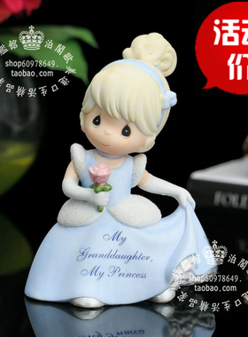 美国水滴公主陶瓷摆件可爱客厅