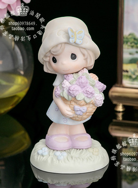 美国陶瓷蝴蝶公主水滴娃娃摆件