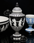 現貨博物馆級英国Wedgwood 1974跳舞女神玄武岩陶瓷欧式 宝瓶摆件