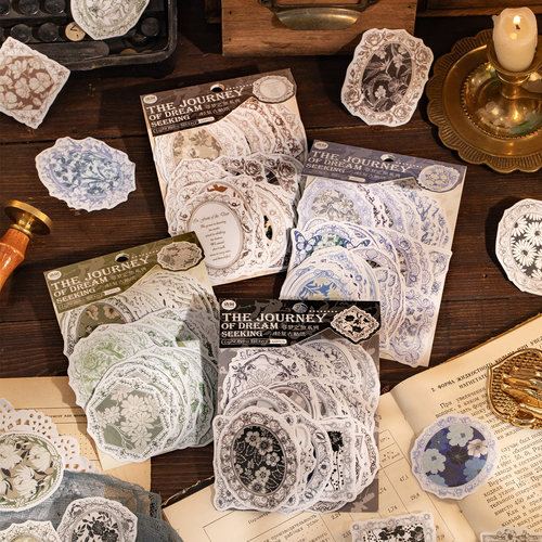 语闲寻梦之旅系列复古欧式贴纸包