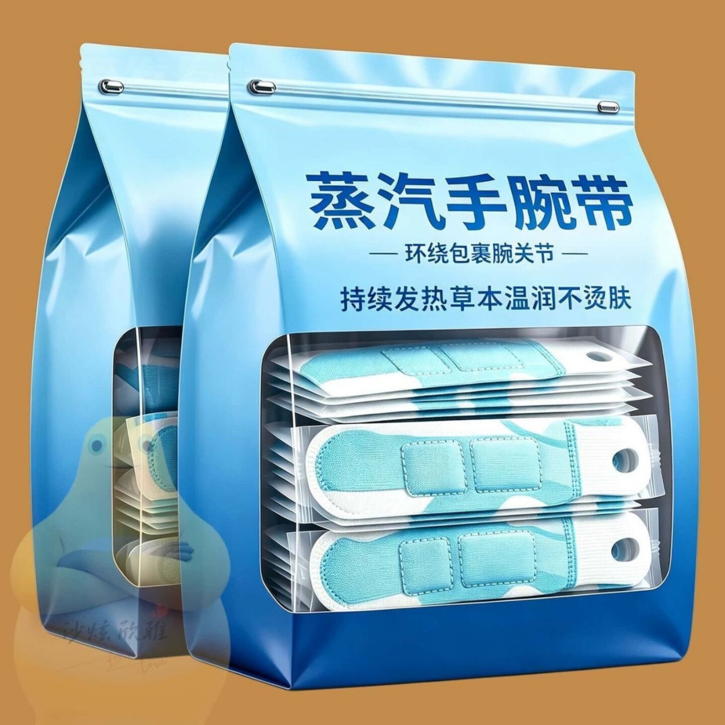 暖手贴手腕宝妈妈鼠标暖宝宝护腕热敷蒸汽自发热手握腕带加热