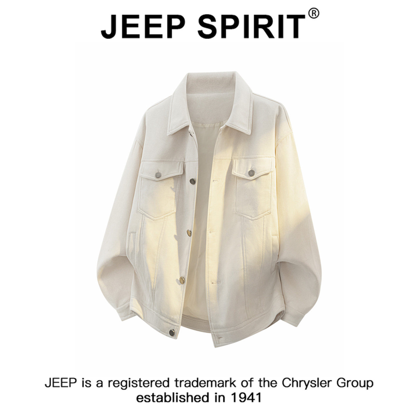 JEEPSPIRIT吉普拼接简约时尚夹克外套男秋冬宽松休闲上衣外套男