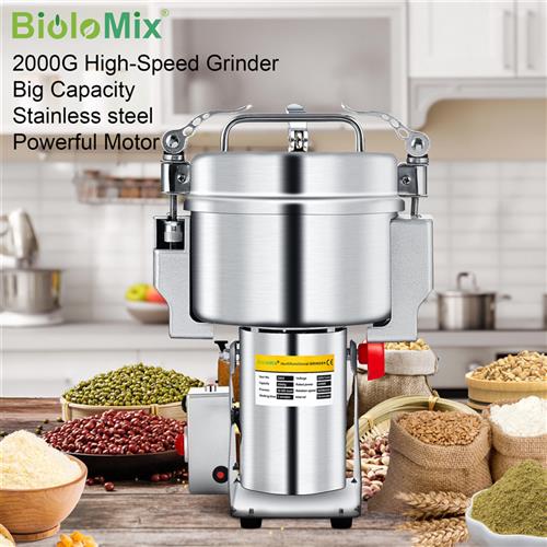 跨境外贸2KG大马力粉碎机五谷磨粉机打粉机药材研磨机dry grinder