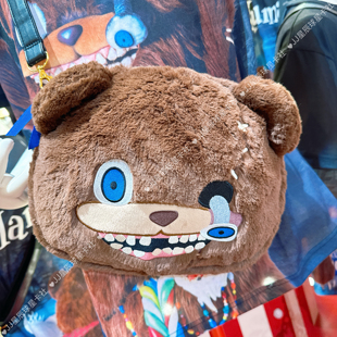 现货日本大阪usj环球影城25年hami kuma恐怖哈米熊公仔背包斜挎包