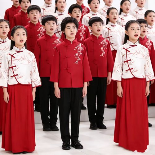 儿童合唱演出服元旦诗歌表演服