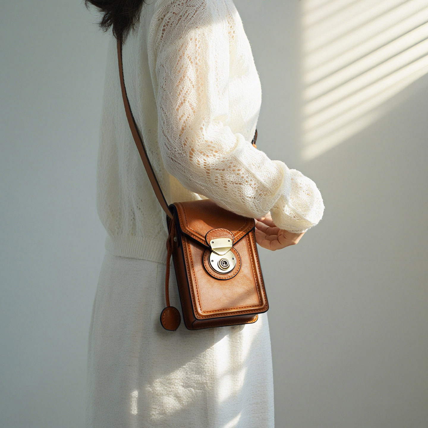 牧石MOOSHI手工定制小包真皮新款斜挎小香包进口牛皮迷你盒子包女