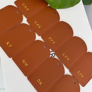 BLLSES奔飒PU皮革行李牌个性 化定制旅行箱标识牌托运牌印LOGO名字